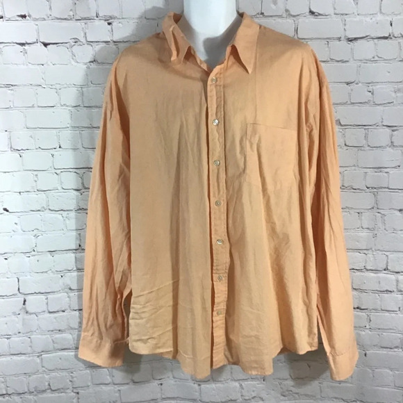 Old Navy Orange Long Sleeve Button Down Shirt - Size XXL - Picture 1 of 5